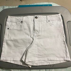 White Jean Shorts